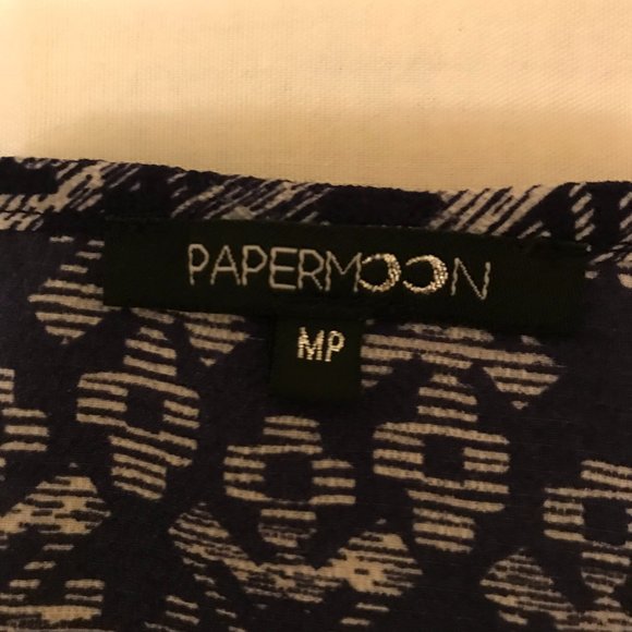 Papermoon Sleeveless Blouse Navy / White PM - Picture 9 of 11